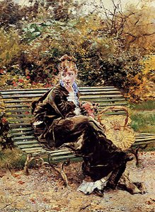 Sentada En El Jardin — Giovanni Boldini
