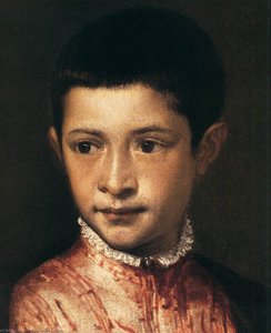 Portrait Of Ranuccio Farnese (detail) — Tiziano, Italian Renaissance