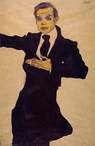 Portrait Of The Painter Max Oppenheimer — Egon Schiele, Expressionist Style