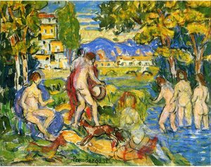 Bathers — Maurice Brazil Prendergast, Post-impressionist Painting