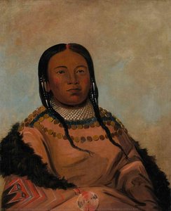 Wi Lóoh Tah Eeh Tcháh Ta Máh Nee, Red Thing That Touches In Marching, Daughter Of Black Rock — George Catlin