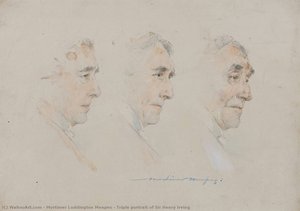 Triple portrait of Sir Henry Irving