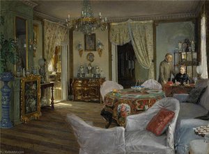 In the salon Minna and Carl Fredrik von Malmborg