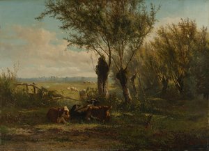 Meadow Near Oosterbeek, Gerard Bilders, 1860 — Gerard Bilders