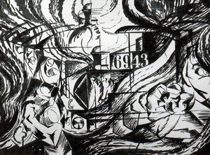 Zeichnung Nach ‘stimmungen: Abschiede’ — Umberto Boccioni, Futurism