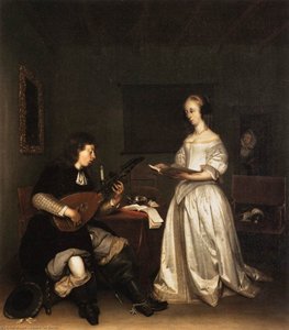 El dúo: cantante y tiorbalista