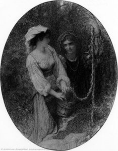 At The Well — Ernest Hébert (antoine Auguste Ernest Hebert), Romanticism