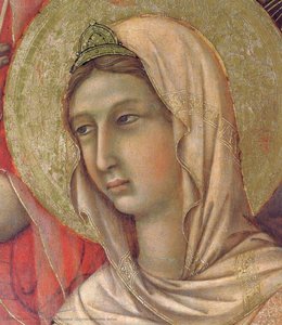 Crevole Madonna (detail) — Дучио, Early Renaissance