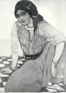 Juive Assise Sur Une Terrasse — André Sureda
