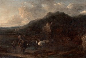 Landscape (style of Nicolaes Berchem)