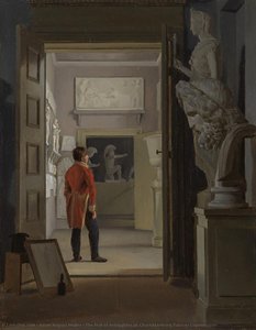 The Hall Of Antiquities At Charlottenborg Palace, Copenhagen — Adam August Müller, Romanticism