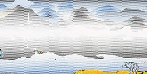Collage For Landscape With Scholar's Rock — Roy Lichtenstein