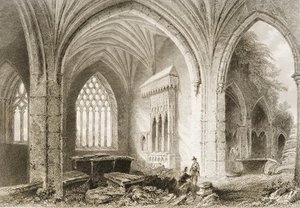 Interior Of Holycross Abbey — William Henry Bartlett