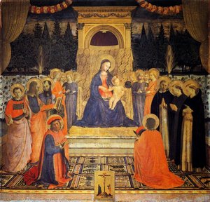 The Virgin And Child Enthroned With Angels And Saints — Fra Angelico, Early Renaissance