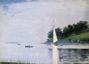 Yacht In A Cove — Winslow Homer