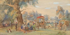 A Party at the Sweet Waters of the Bosphorus, Constantinople