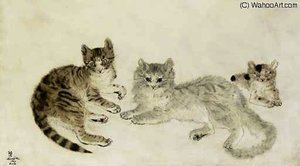 Chats Et Chaton — Léonard Tsuguharu Foujita