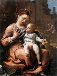 Madonna Of The Basket — Antonio Allegri Da Correggio, Baroque