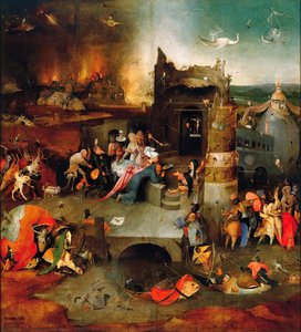 Triptych Of Temptation Of St Anthony — Jerónimo Bosch, Early Netherlandish Painting