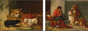 Strolling Players And The Struggle A Pair Of Paintings — Joos Vincent De Vos