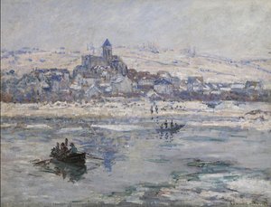 Vétheuil En Invierno — Claude Monet, Impressionistic Landscape