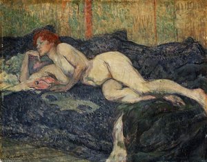 Reclining Nude, Barnes Foundation — Henri De Toulouse-lautrec, Post-impressionism