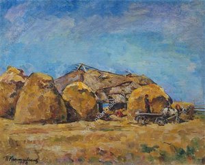 At The Barn — Pyotr Konchalovsky