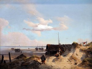 Fisherman's Hut In The Dunes — Андреас Аченбах