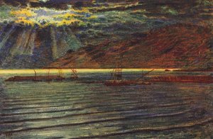 Fishingboats By Moonlight — William Holman Hunt, Symbolism