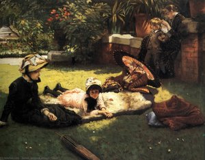 In The Sunshine — Jacques Joseph Tissot, Impressionism