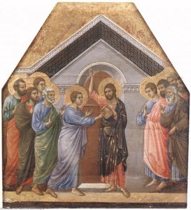 Doubting Thomas — Duccio Di Buoninsegna, Trecento Gothic Style