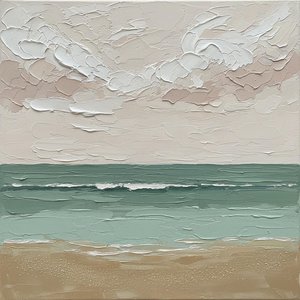 Ethereal Horizons: A Sculptural Study Of Serene Tides And Muted Coastal Light — Laurent Roche