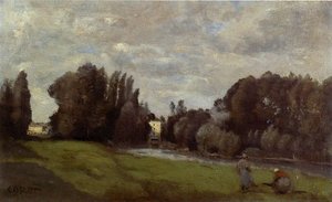 The Mill In The Trees — Jean-baptiste-camille Corot