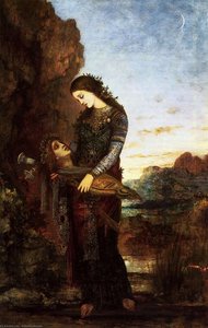 Young Thracian Woman Carrying The Head Of Orpheus — Gustave Moreau