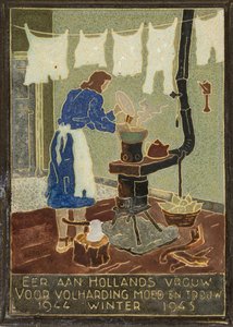 Dutch Second World War Tile Honouring Women — Henk Tieman, Contemporary Realism