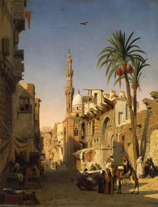 Ezbekiyah Street In Cairo — Prosper Marilhat
