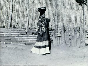 Tehuana With Jicalpextle (stick Bottom). — Tina Modotti