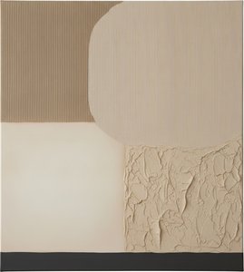Layered Taupe Striations And Sculptural Earth Tones — David Moreau
