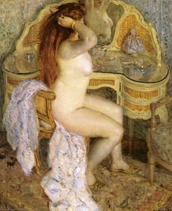 Nude Seated At Her Dressing Table — Frederick Carl Frieseke