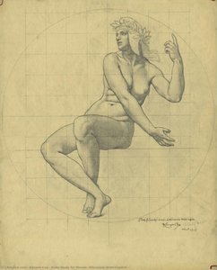 Nude Study For Mosaic, Wisconsin State Capitol, — Kenyon Cox, Classical Realism