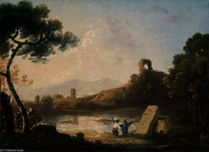 Lake Avernus With A Sarcophagus — Richard Wilson