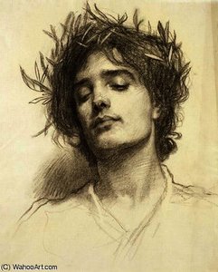 Figure With A Laurel Wreath — Herbert James Draper
