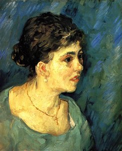 Porträt Einer Frau In Blau — Vincent Willem Van Gogh, Post-impressionism
