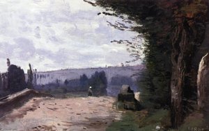 Bridge In The Coubron Valley — Jean-baptiste-camille Corot, Realism Landscape