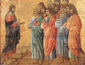 Appearence On The Mountain In Galilee — Duccio Di Buoninsegna, Late Gothic