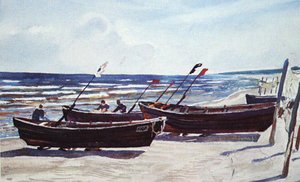Landscape With Boat — Aleksandr Deyneka