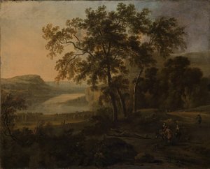 Mountain Landscape With A River In The Evening Light — Ян Янсз Вийнс