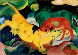 Cows, Red, Green, Yellow — Franz Marc