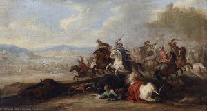 Cavalry Battle Between Christians And Turks — Jacques Courtois