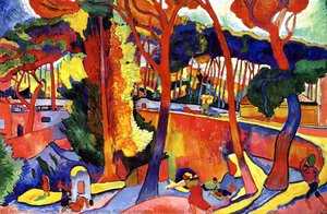 The Turning Road, L'estaque - (129.5x195) — André Derain, Post-impressionism